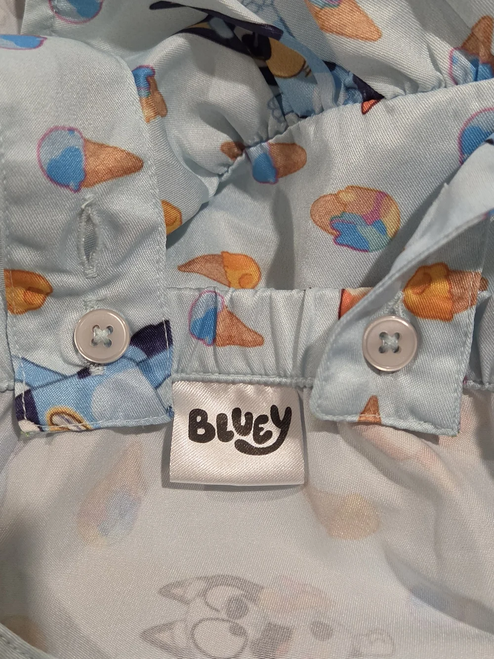 Kids Light Bluey Character Ice Cream Print Top & Short Set